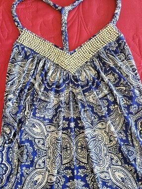 Paisley T-back Top - Size M - INC - Crystals